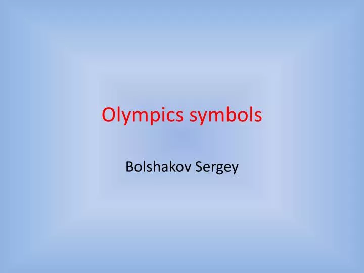 olympics symbols