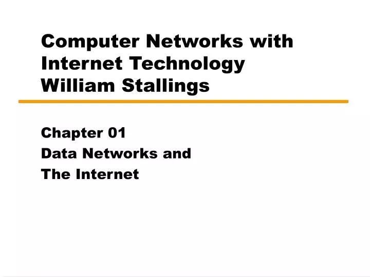 computer networks with internet technology william stallings