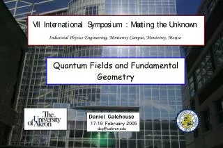 Quantum Fields and Fundamental Geometry