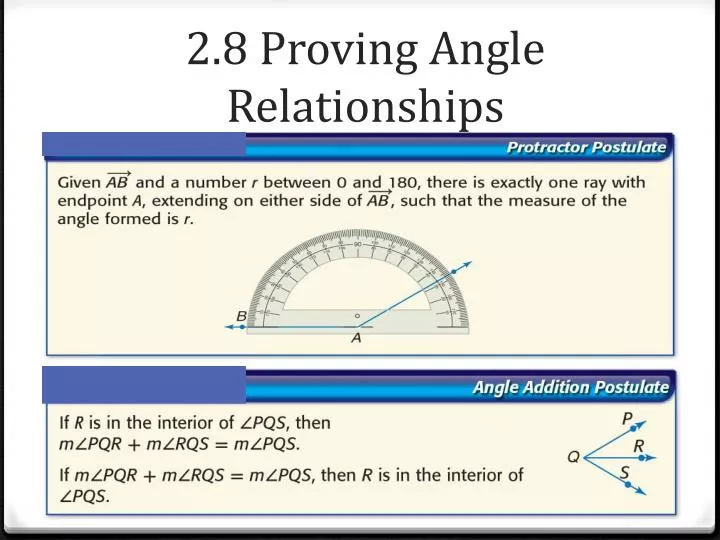 2 8 proving angle relationships