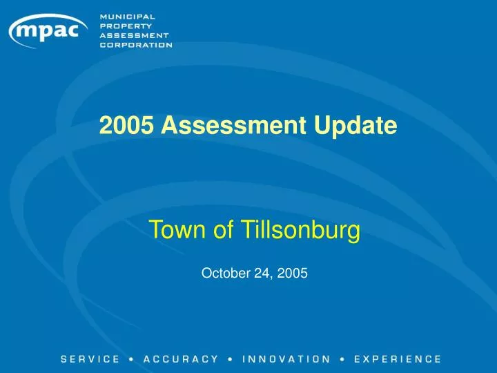 2005 assessment update