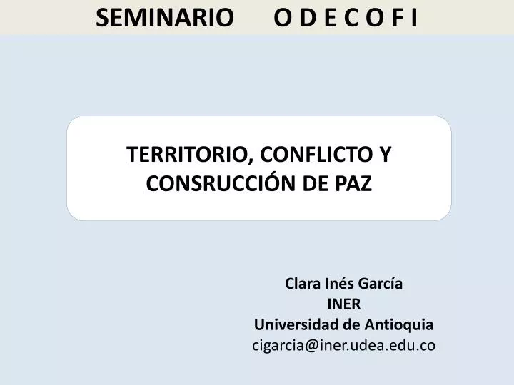 seminario o d e c o f i