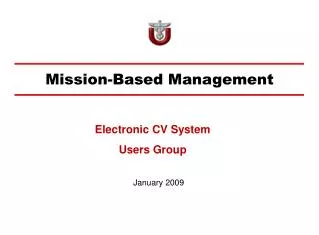 Mission-Based Management