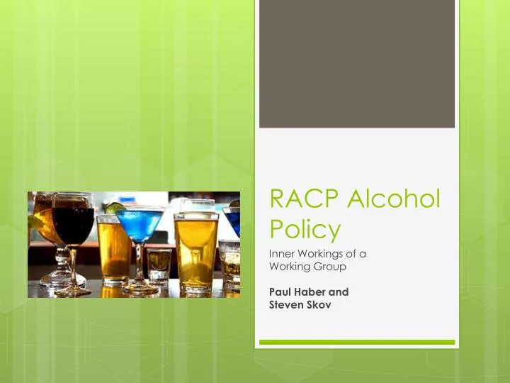 racp alcohol policy