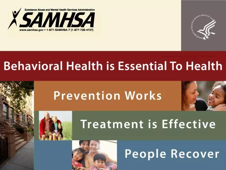 behavioral health is essential to health prevention works treatment is effective people recover