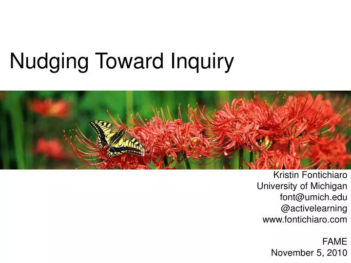 nudging toward inquiry