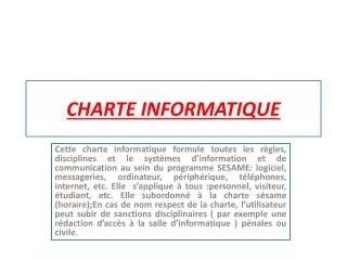 charte informatique