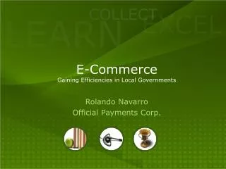 E-Commerce Gaining Efficiencies in Local Governments