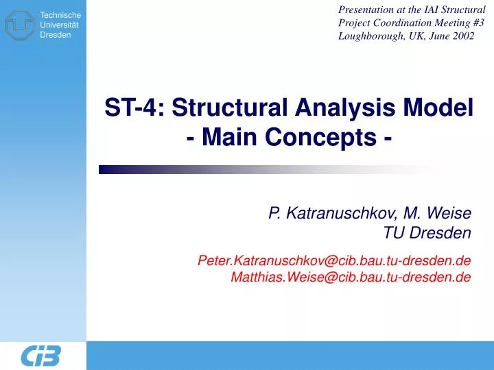 st 4 structural analysis model main concepts
