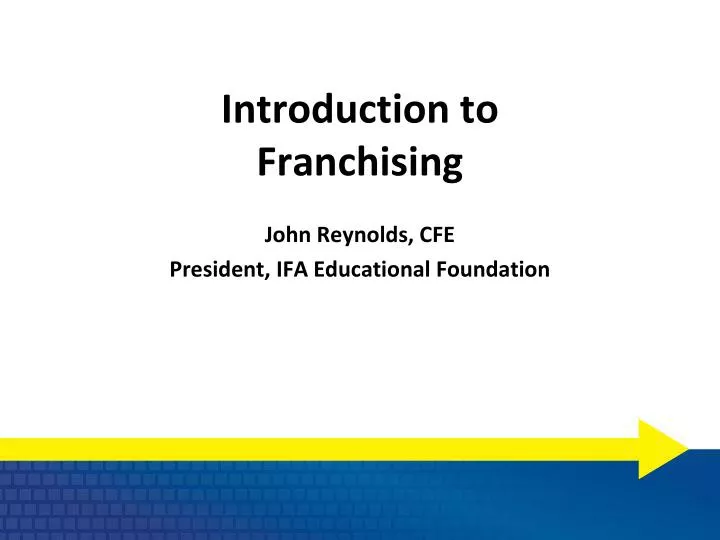 introduction to franchising