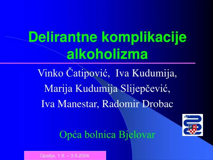 delirantne komplikacije alkoholizma