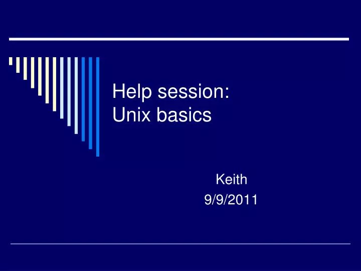help session unix basics