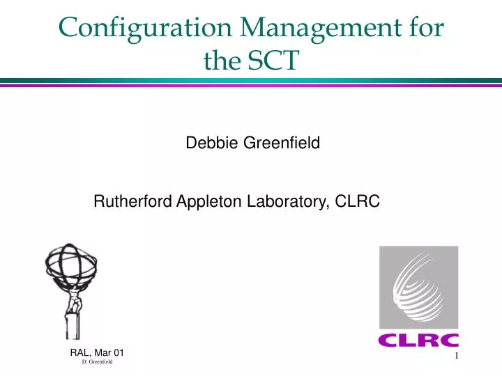 configuration management for the sct
