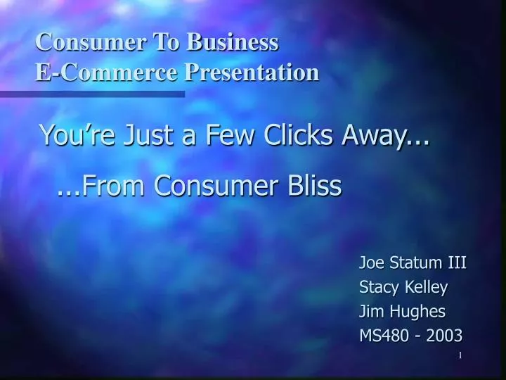 consumer to business e commerce presentation