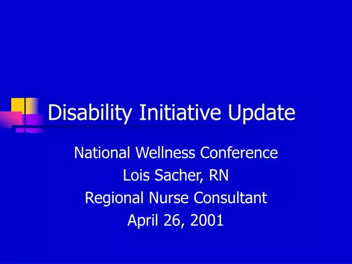 disability initiative update