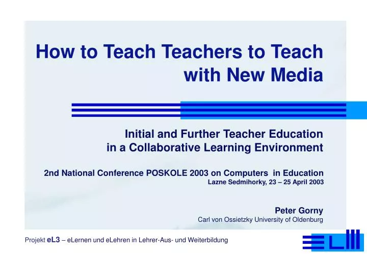 how to teach teachers to teach with new media