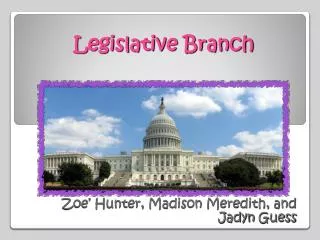 Legislative Branch