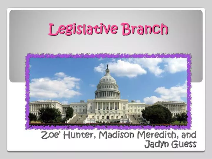 legislative branch