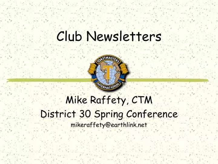 club newsletters