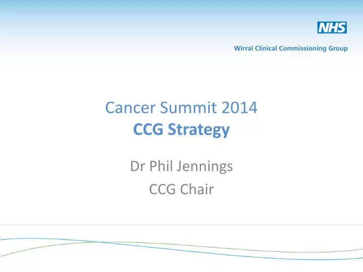 cancer summit 2014 ccg strategy
