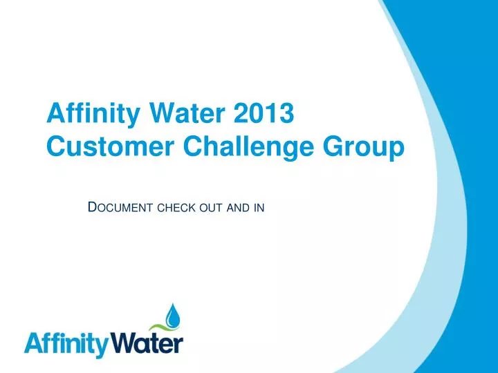 affinity water 2013 customer challenge group