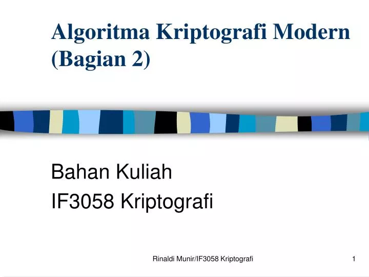 algoritma kriptografi modern bagian 2