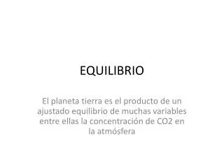 equilibrio