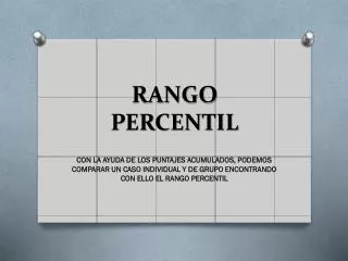 rango percentil