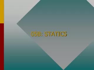 05B: STATICS