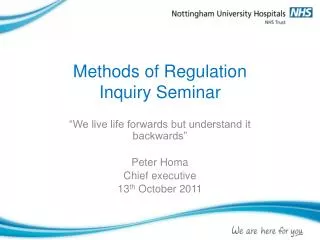 Methods of Regulation Inquiry Seminar