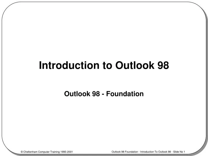 introduction to outlook 98