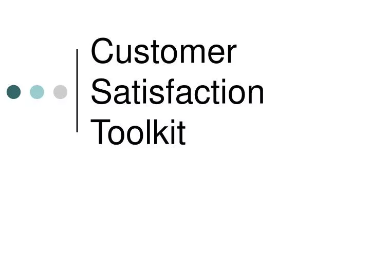 customer satisfaction toolkit