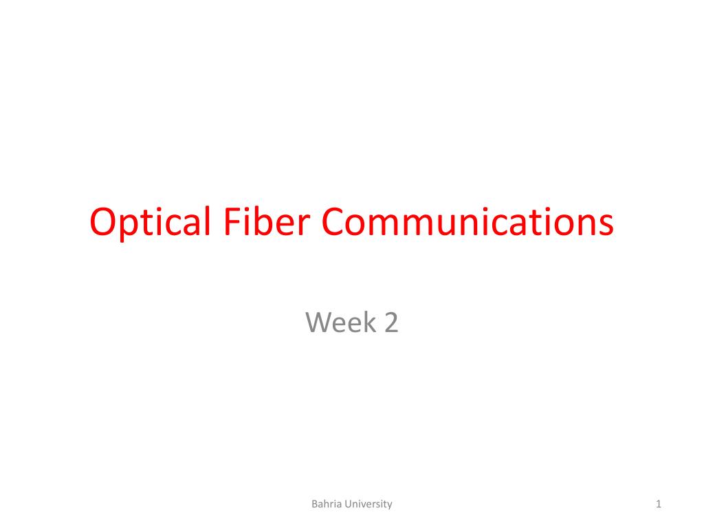 PPT - Optical Fiber Communications PowerPoint Presentation, free ...
