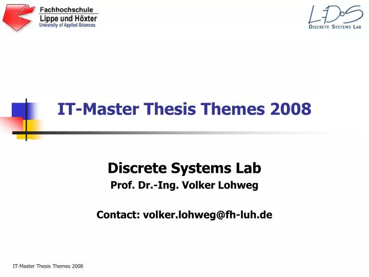 it master thesis themes 2008