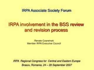IRPA Associate Society Forum