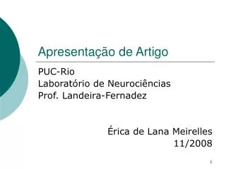 apresenta o de artigo