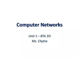 Computer Networks