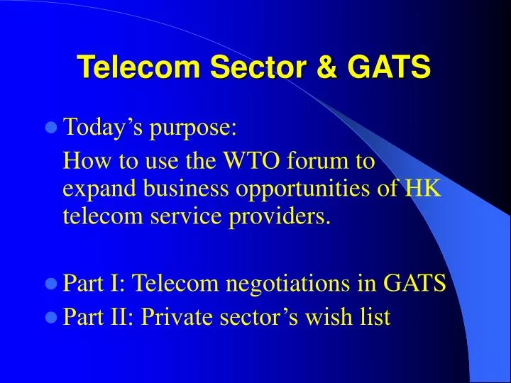 telecom sector gats