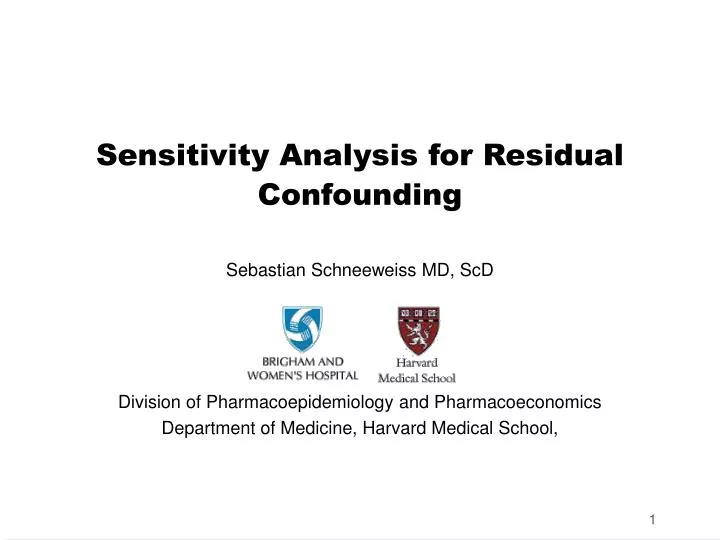 sensitivity analysis for residual confounding
