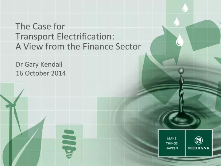 the case for transport electrification a view from the finance sector