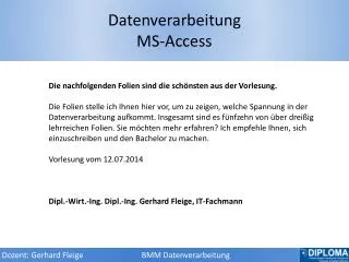 datenverarbeitung ms access
