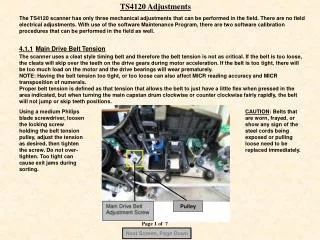TS4120 Adjustments