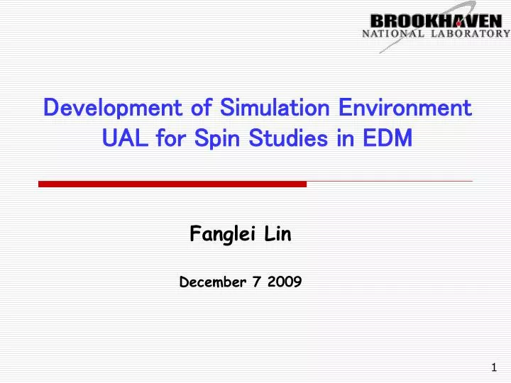 development of simulation environment ual for spin studies in edm