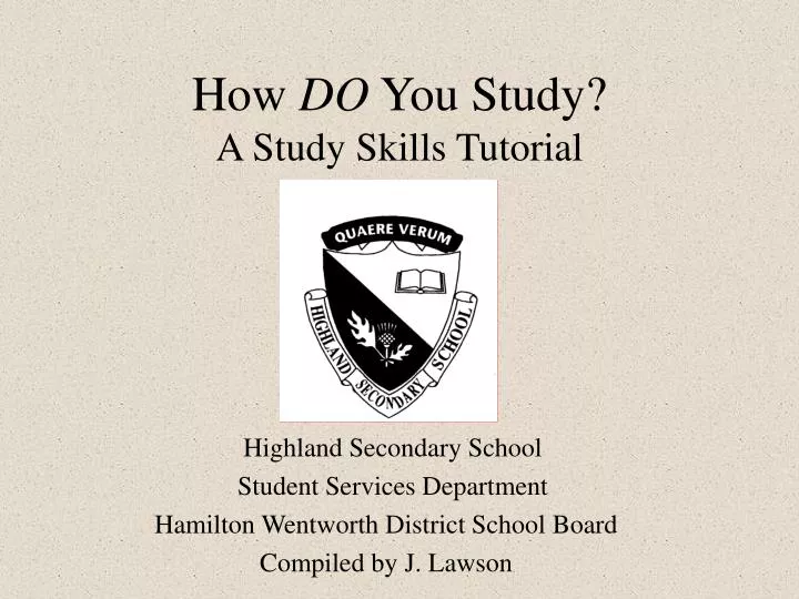 how do you study a study skills tutorial