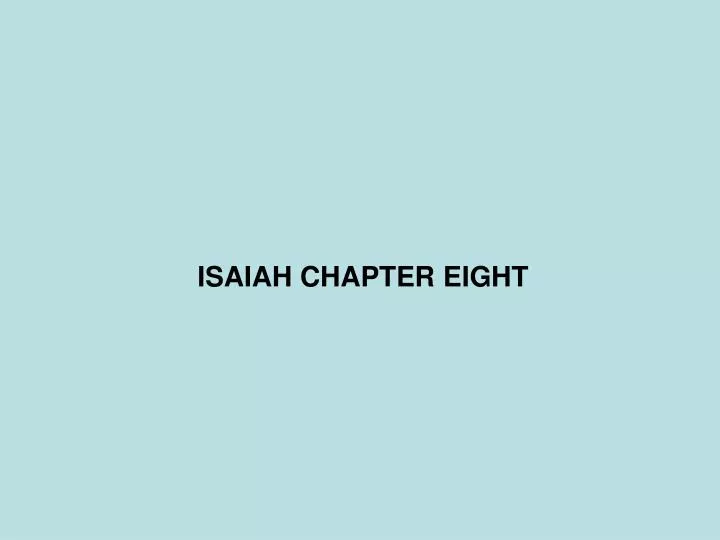 isaiah chapter eight