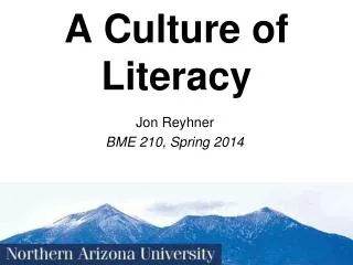 A Culture of Literacy