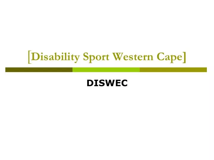 disability sport western cape