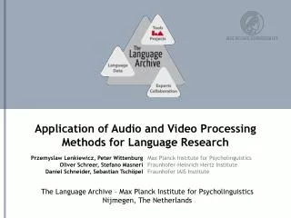 Application of Audio and Video Processing Methods for Language Research