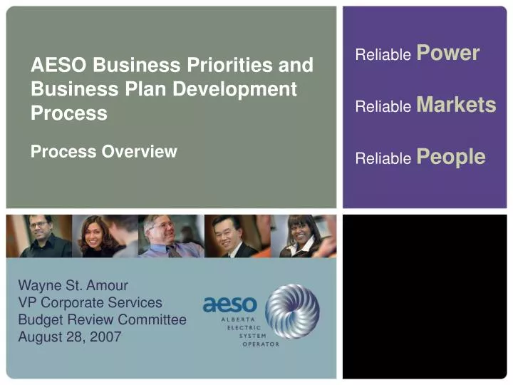aeso business priorities and business plan development process