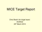 MICE Target Report - slide 1
